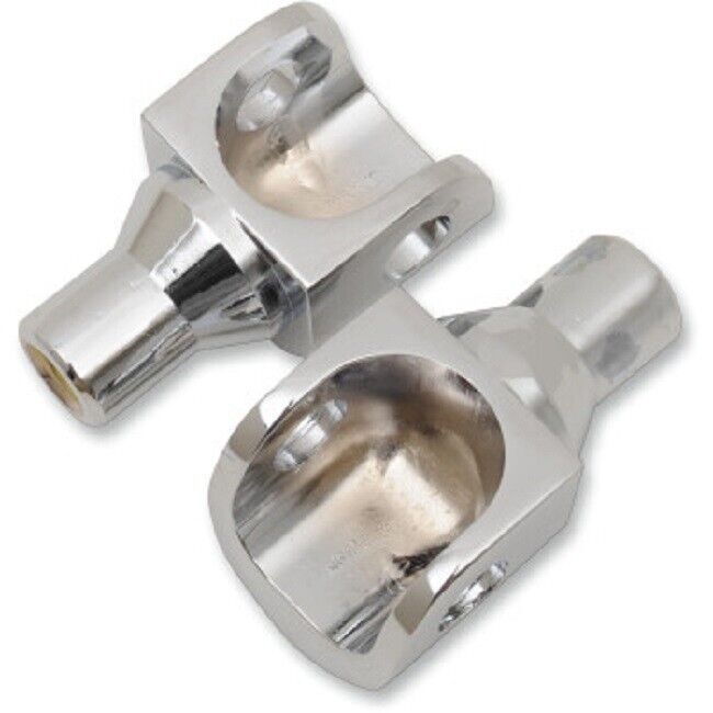 Female Peg Adapter For Bullet Style Mounts Chrome (Pair) - Click Image to Close