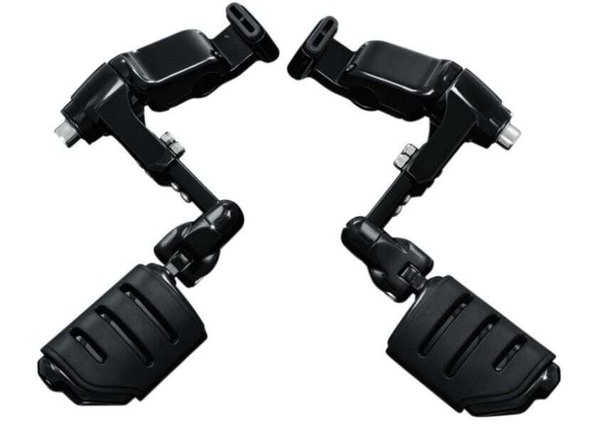 Ergo III Adjustable Mount With Trident Dually ISO Pegs Gloss Black - Click Image to Close