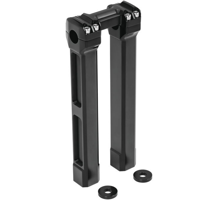 Kuryakyn 12inch Billet Handlebar Risers Black - Click Image to Close