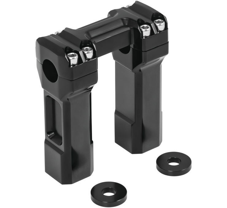 Kuryakyn 5inch Billet Handlebar Risers Black - Click Image to Close