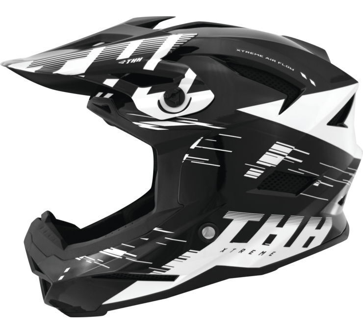 THH Helmets T-42 Bmx Xtreme Mt Blkwht Ymd - Click Image to Close