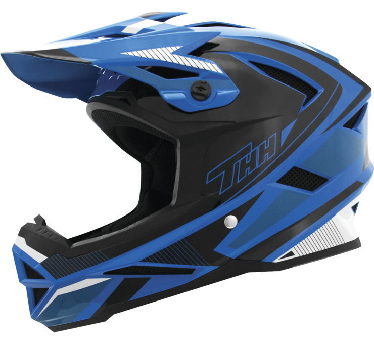 THH Helmets T-42 Bmx Acceler Blu/Wht 2Xl - Click Image to Close