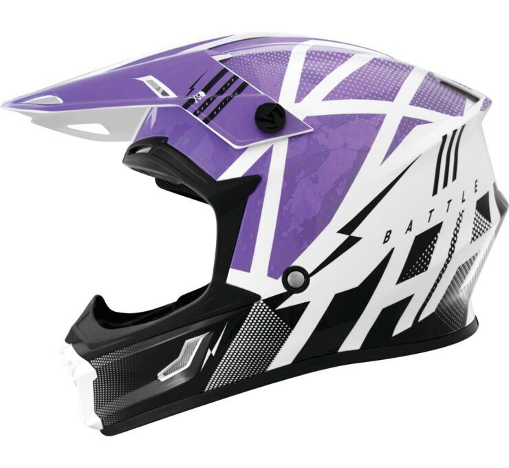 THH Helmets T710X Battle Pur/Blk Lg - Click Image to Close