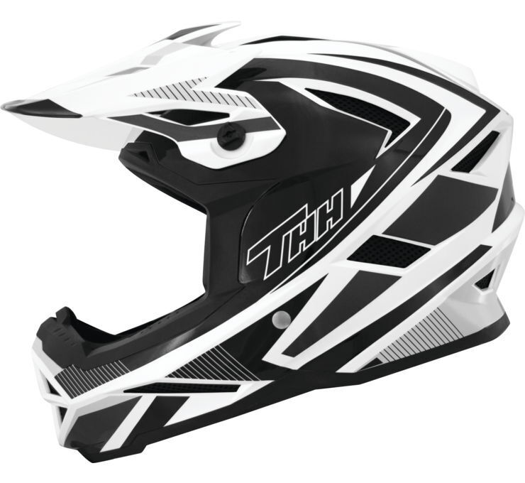 THH Helmets T-42 Bmx Acceler Blk/Wht 2Xl - Click Image to Close