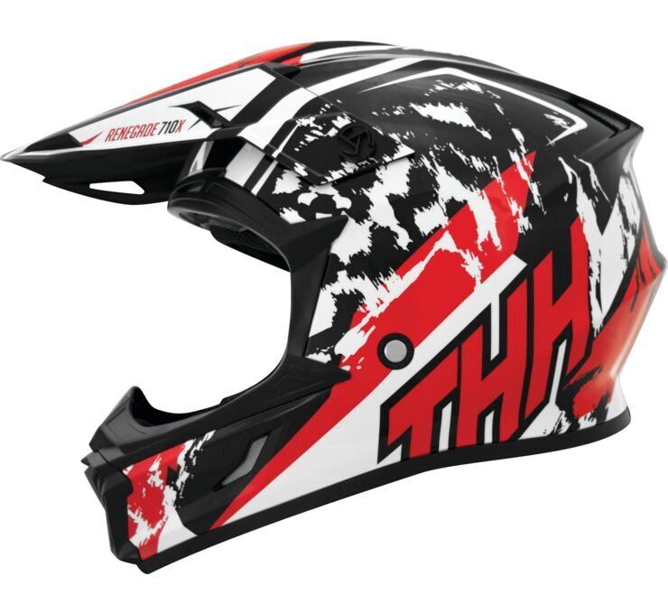 THH Helmets T710X Renegade Wt/Rd Ylg - Click Image to Close