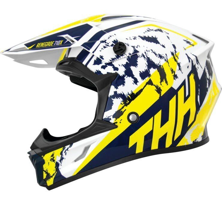 THH Helmets T710X Renegade Yel/Blu Sm - Click Image to Close