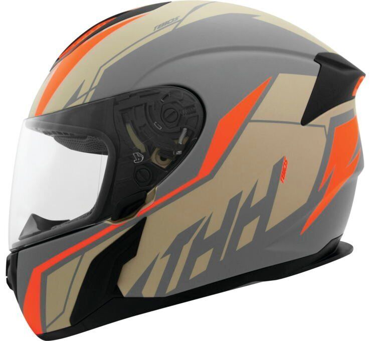 THH Helmets T810S Turbo Grey/Org Xl - Click Image to Close