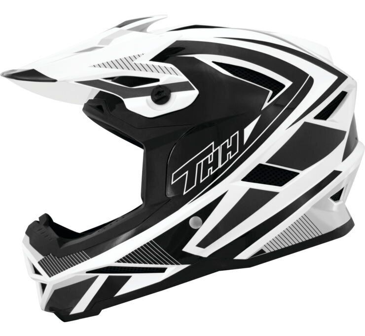 THH Helmets T-42 Bmx Acceler Blk/Wht Md - Click Image to Close