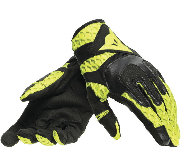 Dainese Air-Maze Black/Yellow Motorcycle Gloves, Uni 2XL - 201815944-620 - Click Image to Close