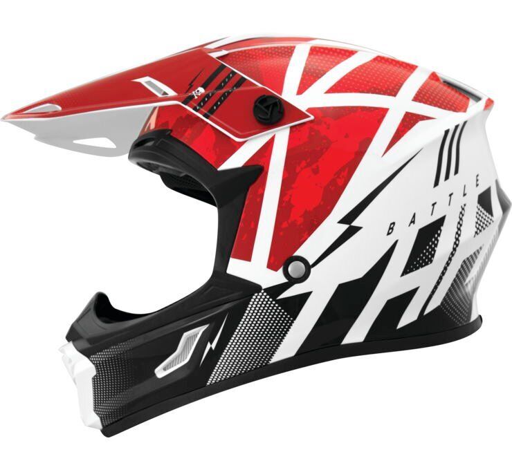 THH Helmets T710X Battle Red/Blk Ymd - Click Image to Close