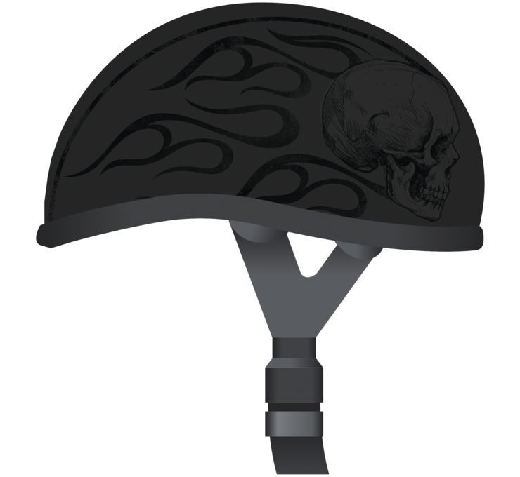 Ghost Skull Flames Helmet - Medium - Click Image to Close