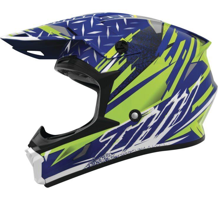 THH Helmets T710X Assault Blu/Yel Sm - Click Image to Close