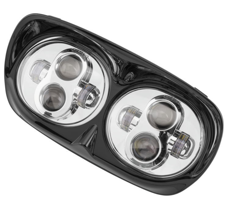 Letric Lighting Led Hdlght 80W Hi/Lo Chr/Blk - Click Image to Close