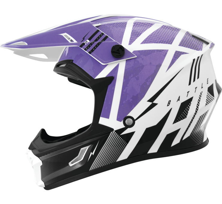 THH Helmets T710X Battle Pur/Blk Ysm - Click Image to Close