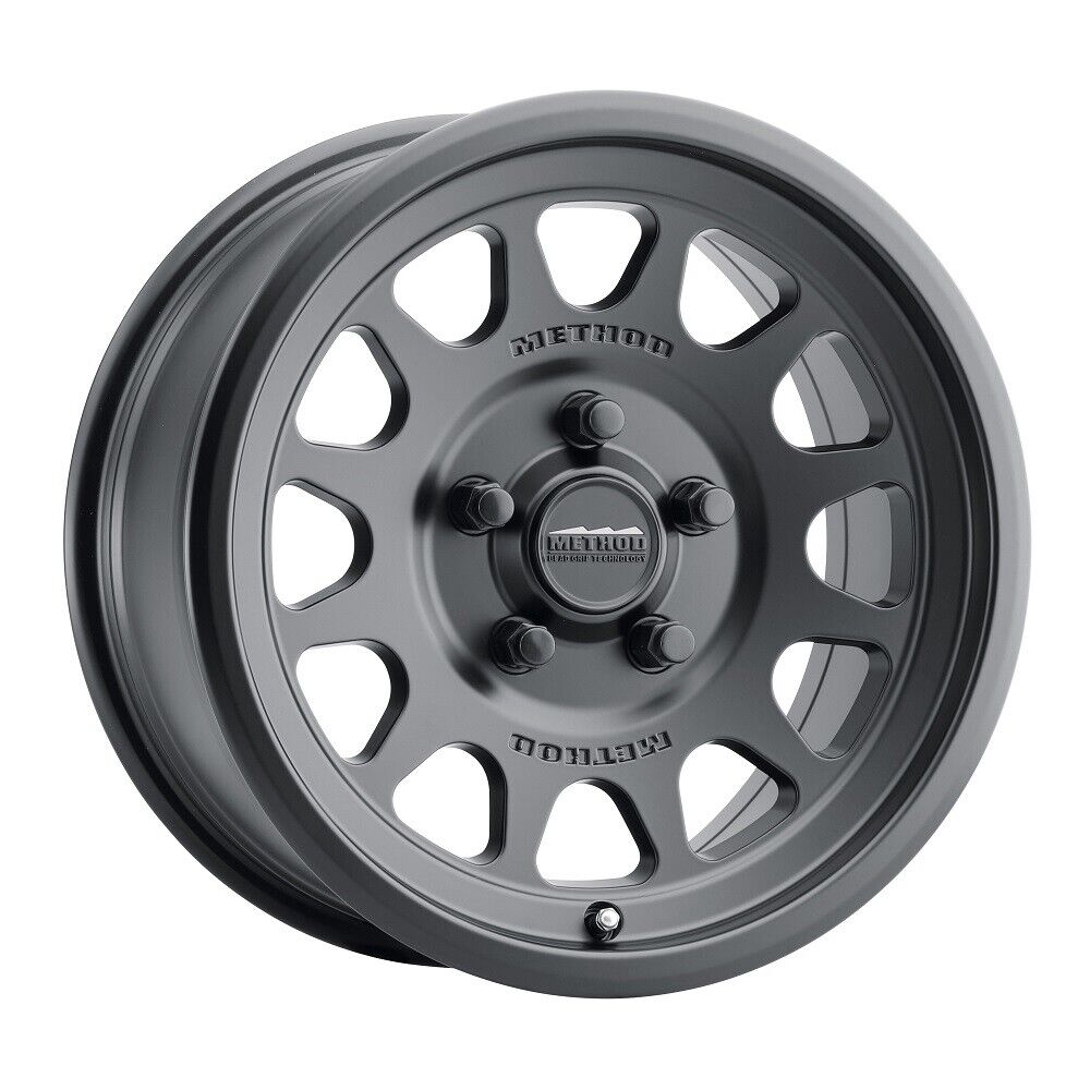 MR414 Bead Grip 15x7 / 5+2/38mm Offset / 5x4.5 / 76mm CB Matte Black Wheel - Click Image to Close