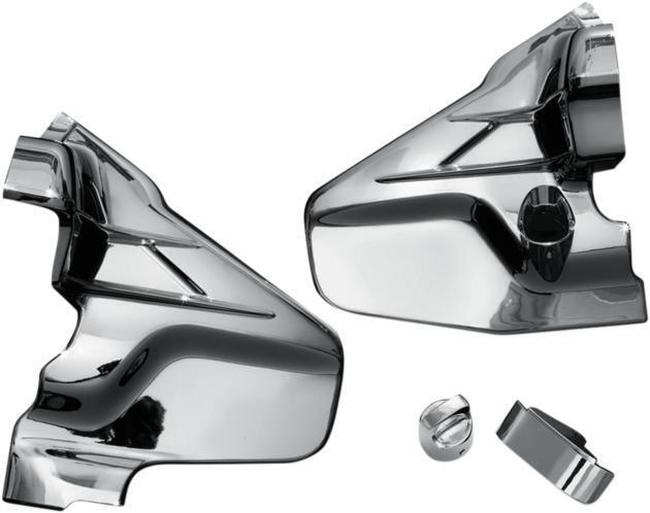 Louvered Transmission Cover 01-17 Honda GL1800 Chrome - Click Image to Close