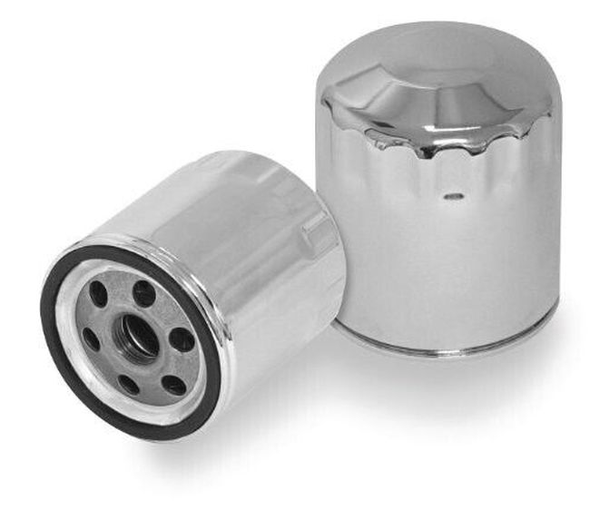 Twin Cam and M8 Chrome Oil Filter Rpls H-D 63798-99 with Backflow Valve - Click Image to Close