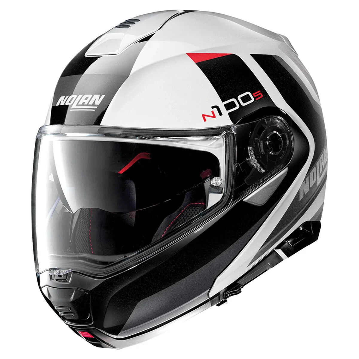 Nolan Helmets N100-5 Hilltop Mtlwhtblk 3Xl - Click Image to Close