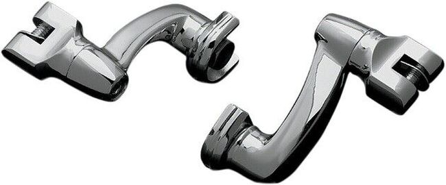 Longhorn Offset Peg Mounts Chrome (Pair) - Click Image to Close