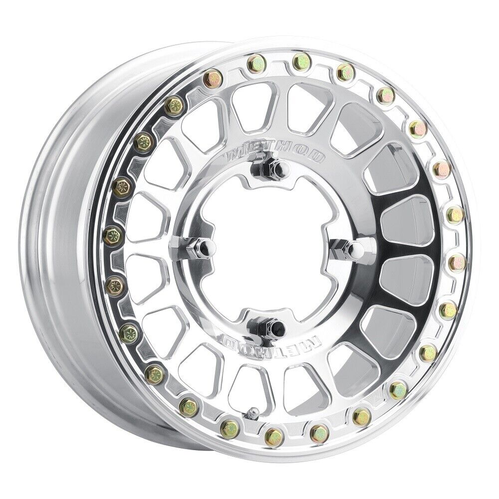 MR413 Beadlock 15x7 / 5+2/38mm Offset / 4x136 / 96mm CB Polished Wheel - Click Image to Close