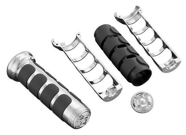 ISO Grips For GL1800 With Heated Grips Chrome - Click Image to Close