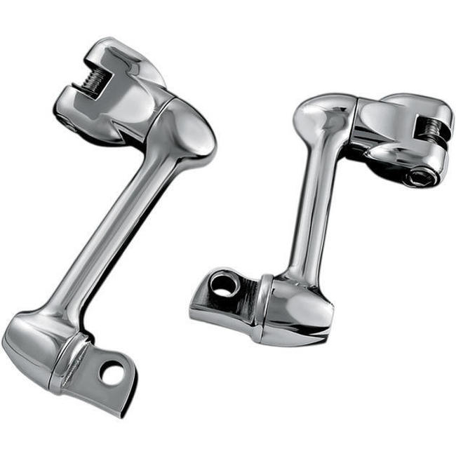 4in Adjustable Lockable Offsets With Male Mount Adapter Chrome - Click Image to Close