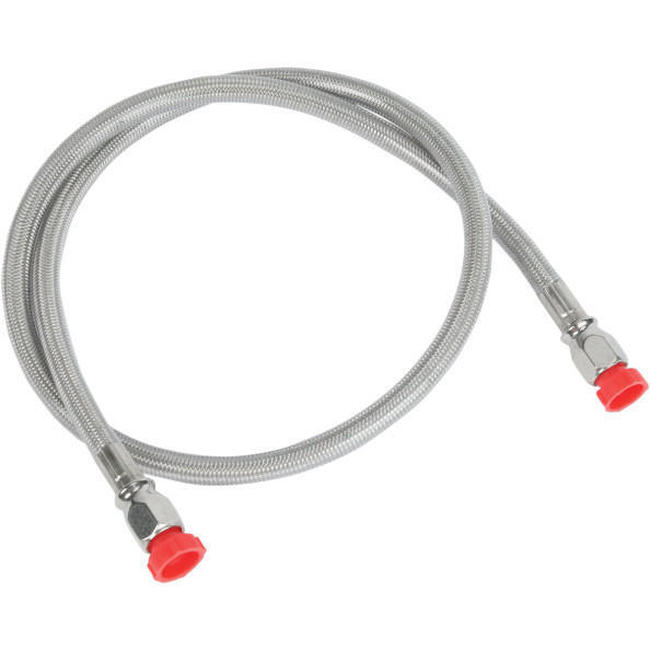 16in Universal Brake Line - Clear w/Stainless Steel Ends - Click Image to Close