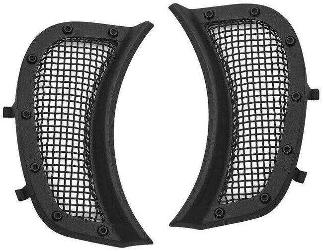 Mesh Headlight Vent Accents Black - Click Image to Close