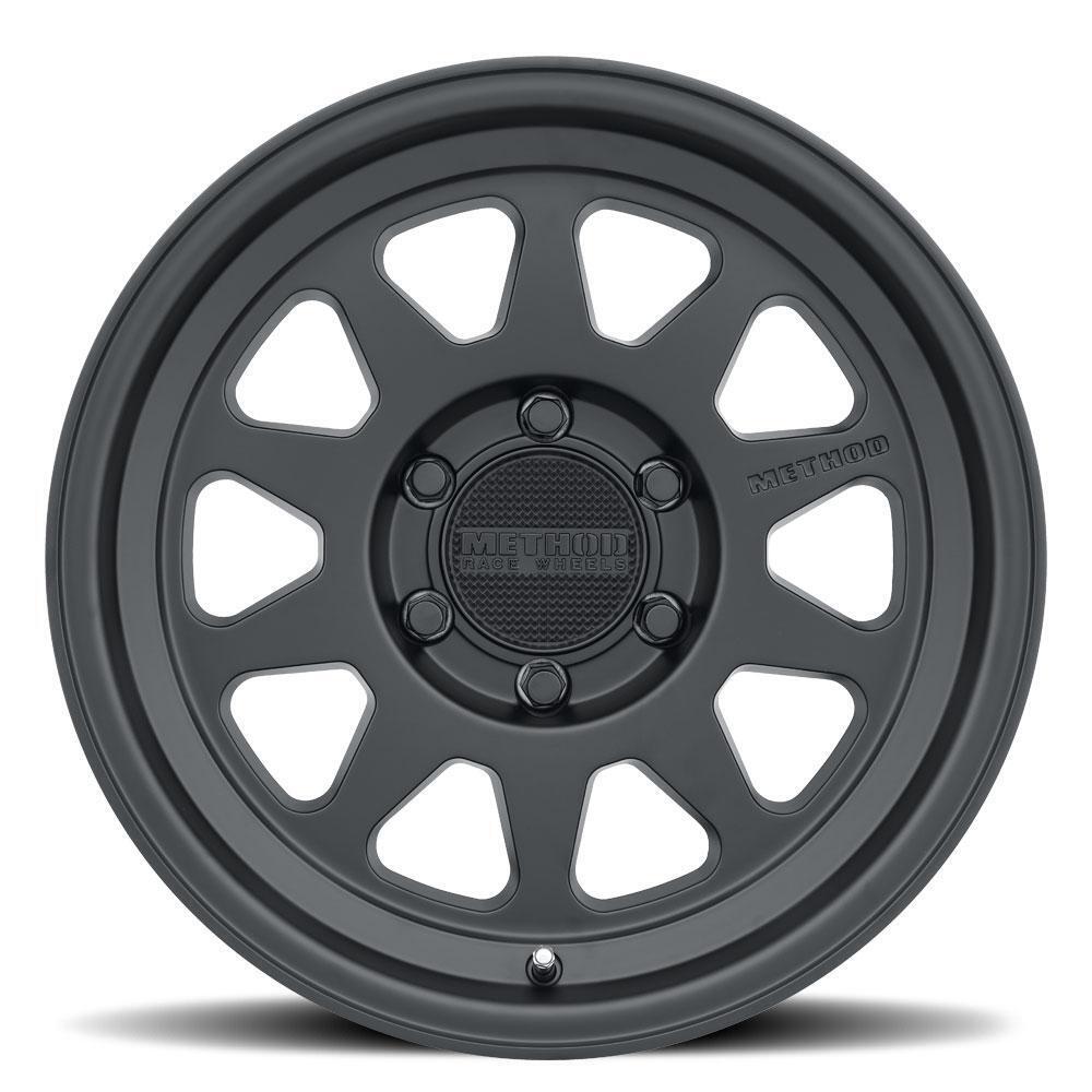 MR316 17x8 25mm Offset 5x150 110.5mm CB Matte Black Wheel - Click Image to Close