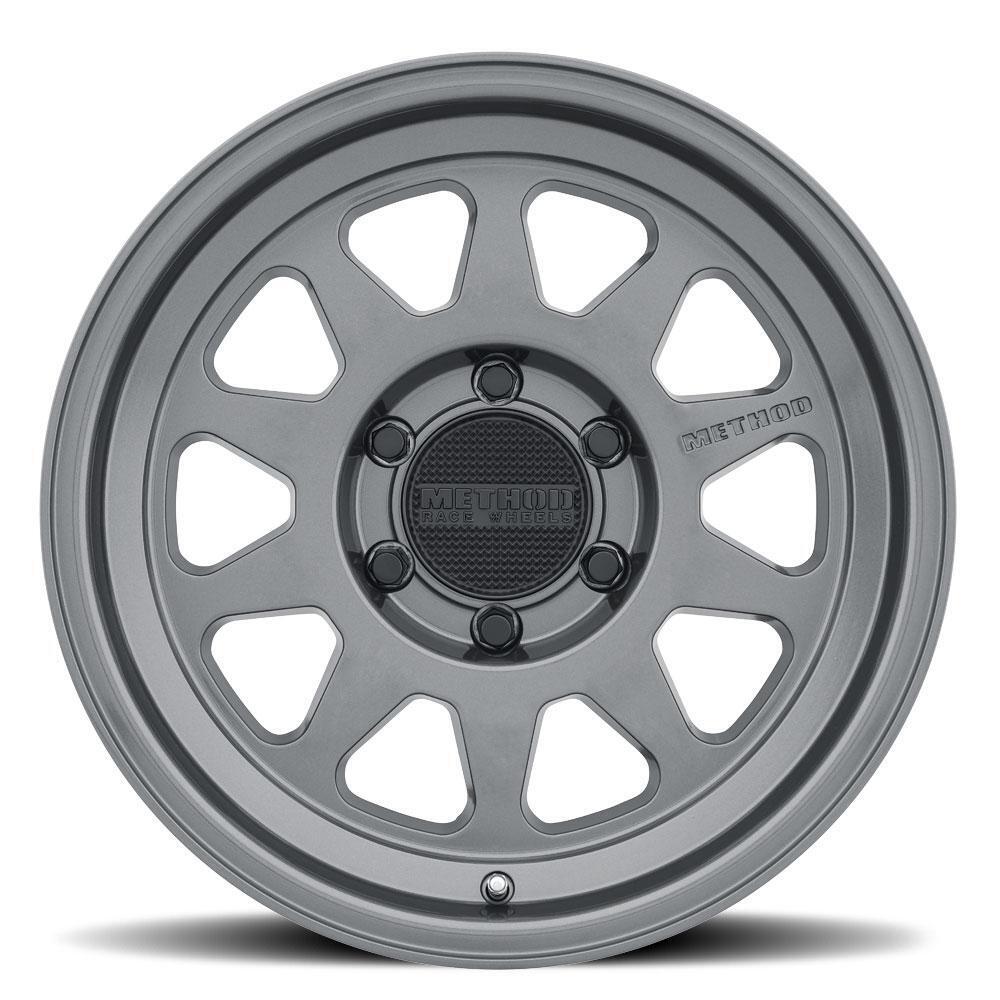 MR316 17x8 25mm Offset 5x120 110.50mm CB Gloss Titanium Wheel - Click Image to Close