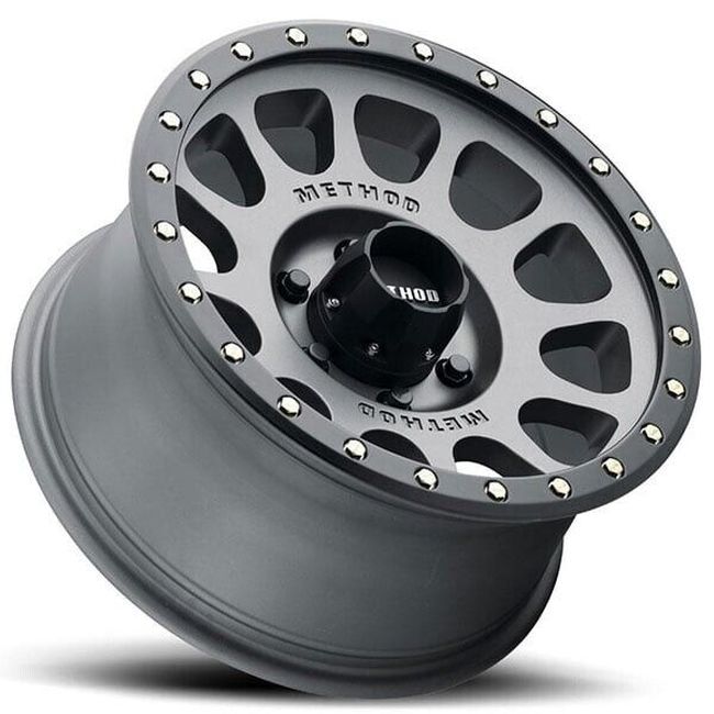 MR305 NV 17x8.5 / 0mm Offset / 6x135 BP / 94mm CB / Ti. - Matte Black Lip Wheel - Click Image to Close