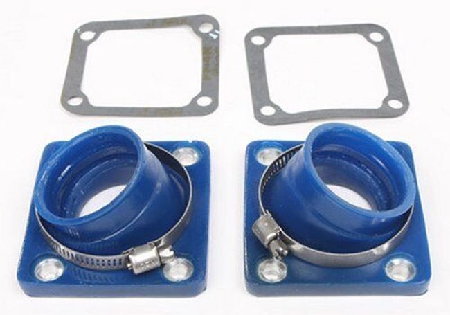 Intake Manifold 34MM W/O Boost Holes Blue - For 87-06 Yamaha YFZ350 Banshee - Click Image to Close