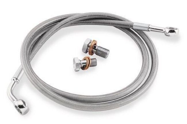 2005 Harley-Davidson FLSTN Front +4in 4in Extended Econoline Brake Line Kit - Click Image to Close