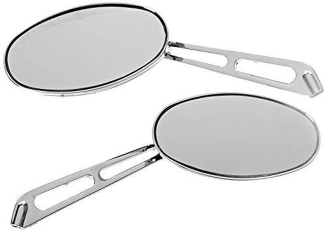 Ellipse Mirror Convex Glass Chrome - Click Image to Close