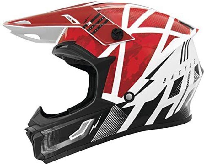 THH Helmets T710X Battle Red/Blk Ysm - Click Image to Close