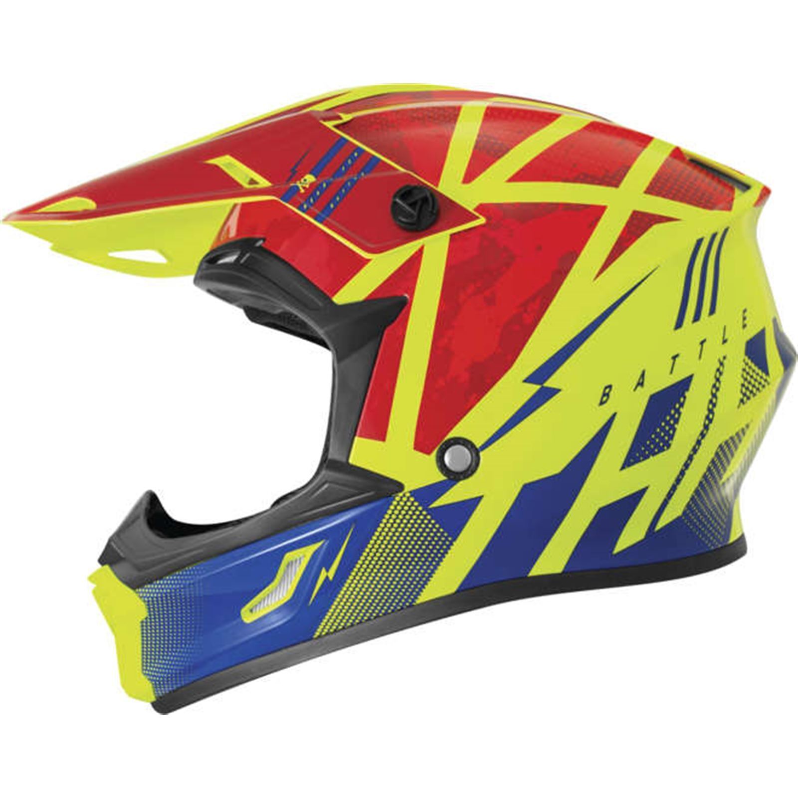 THH Helmets T710X Battle Red/Blu Sm - Click Image to Close