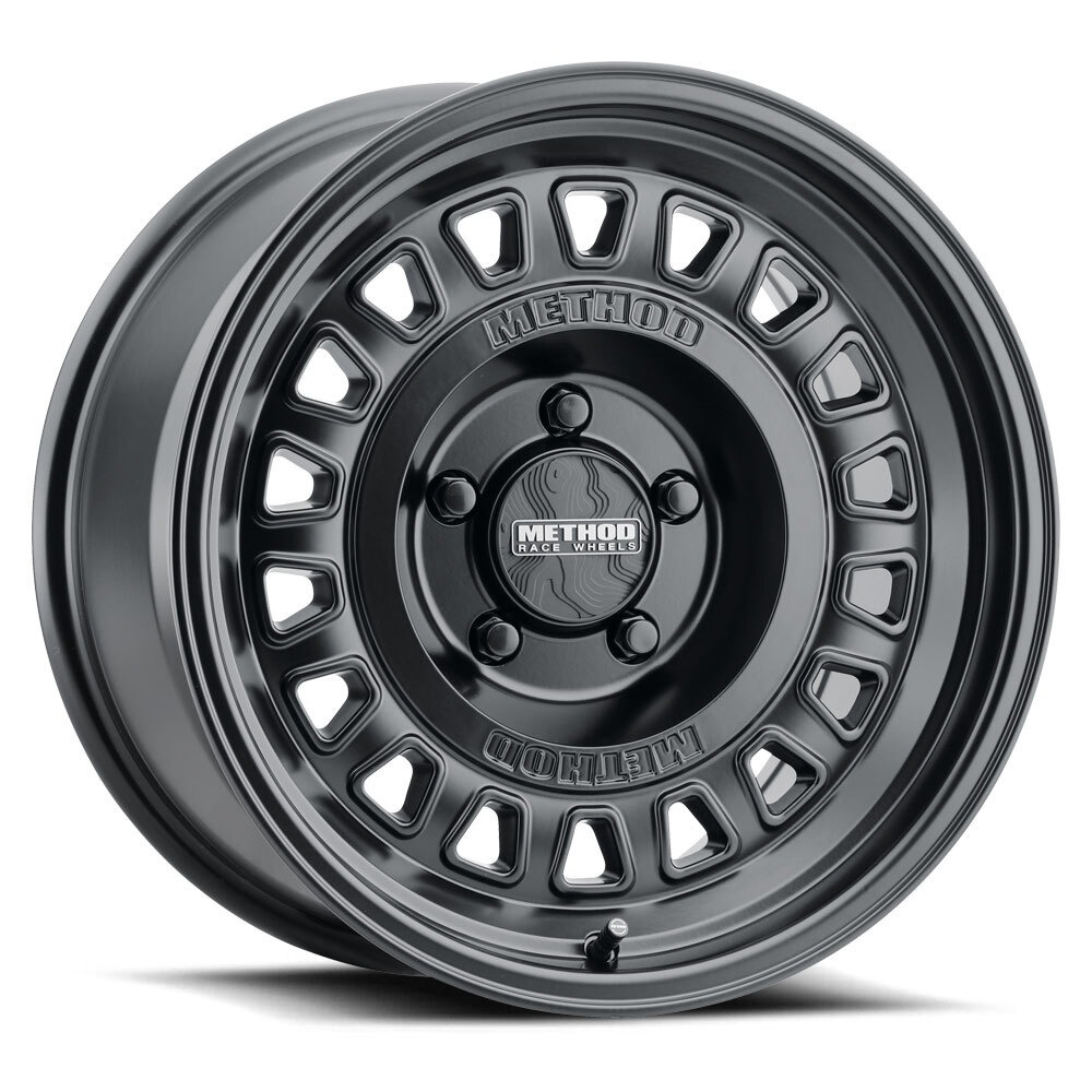 MR320 17x8.5 0mm Offset 5x5 BP 110.5mm CB 4.72in BS Matte Black Wheel - Click Image to Close