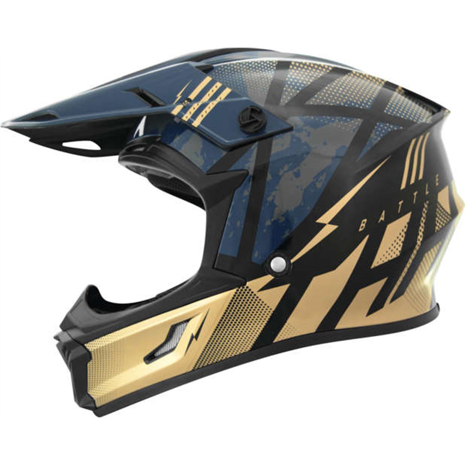 THH Helmets T710X Battle Blu/Gld 2Xl - Click Image to Close