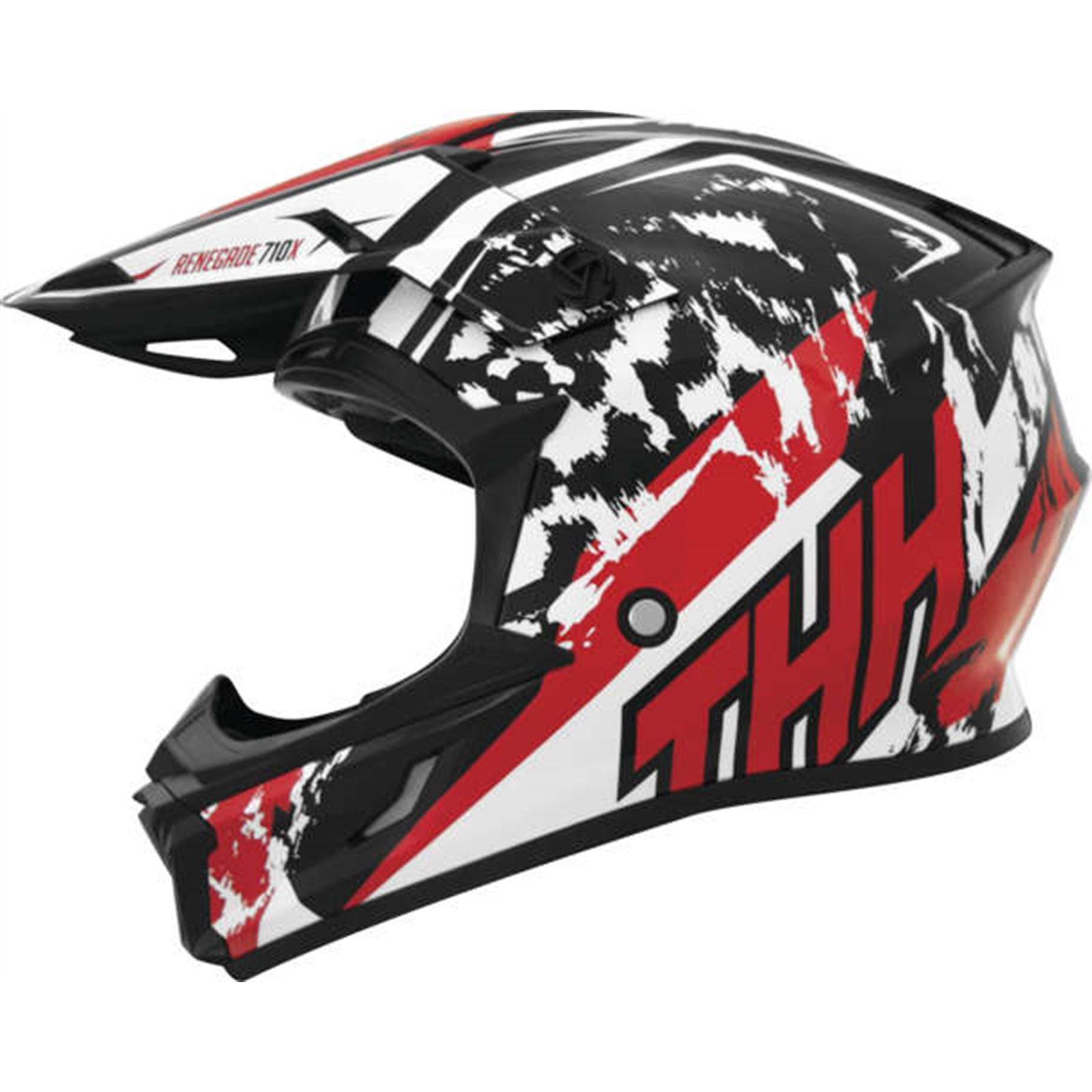 THH Helmets T710X Renegade Wht/Red Lg - Click Image to Close