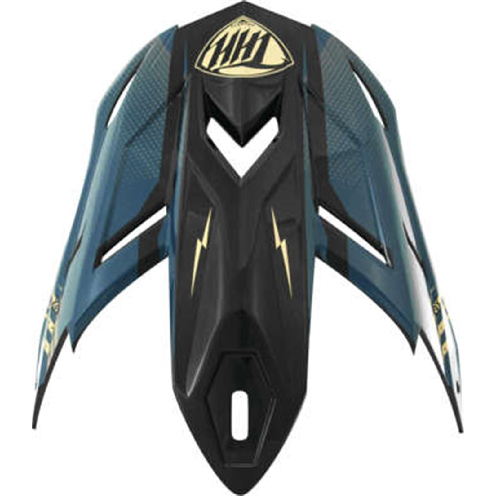 THH Helmets T710X Battle Visor Blu/Gld - Click Image to Close