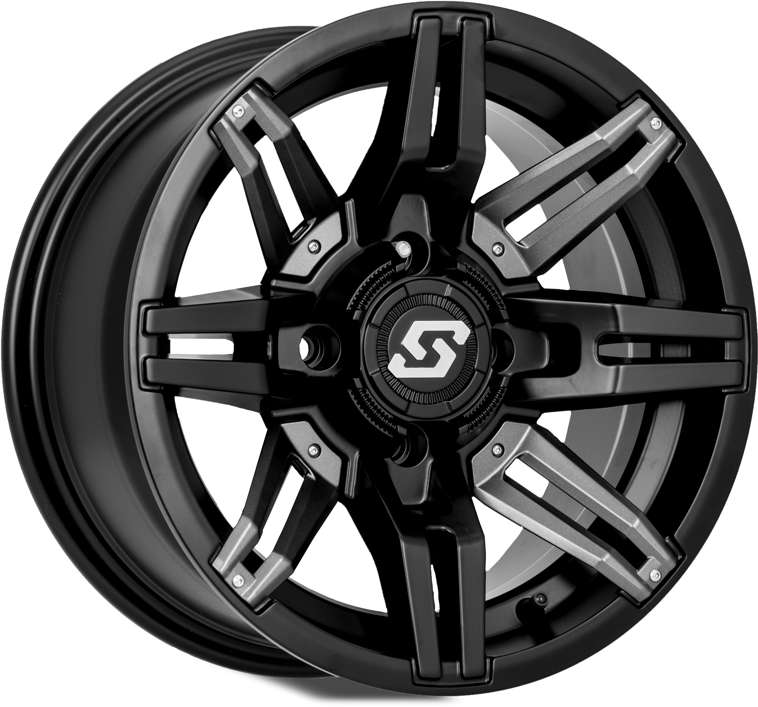 Rukus Wheel Black 4/156 14X7 6+1 - Click Image to Close