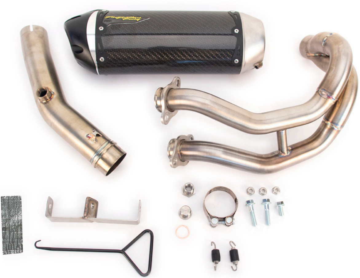 S1R Full Exhaust - Carbon Fiber - For 17+ Kawasaki Z650 / Ninja 650 - Click Image to Close