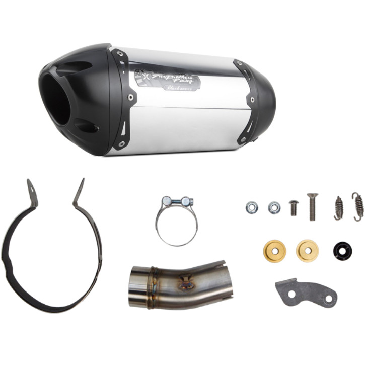 S1R "Black" Slip On Exhaust - Aluminum - For 17-19 Suzuki GSXR1000 - Click Image to Close