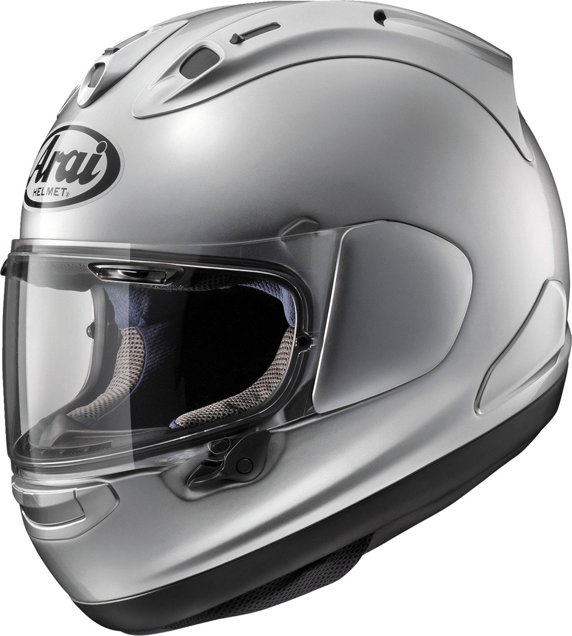 Arai Corsair-X Solid Helmet Aluminum Silver Large - Full-face helmet in Aluminum Silver, size Large - Click Image to Close