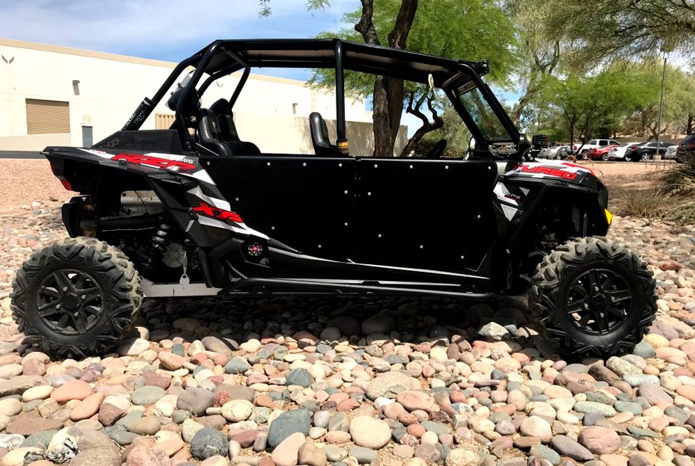 Black RacePace Nerf Bars - For RZR 4 900/1000/Turbo - Click Image to Close