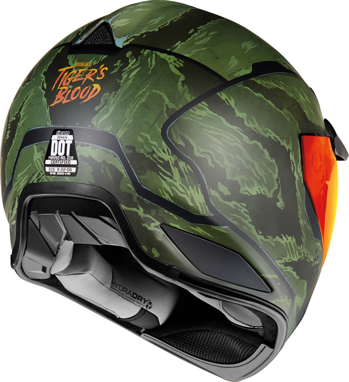 Domain Tiger's Blood Helmet Green Medium - Click Image to Close
