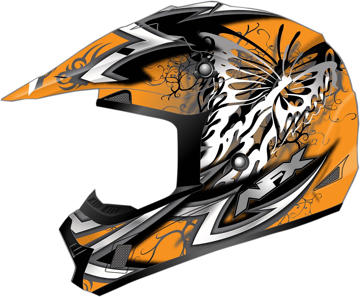 FX-17 Butterfly Helmet Matte Orange Medium - Click Image to Close