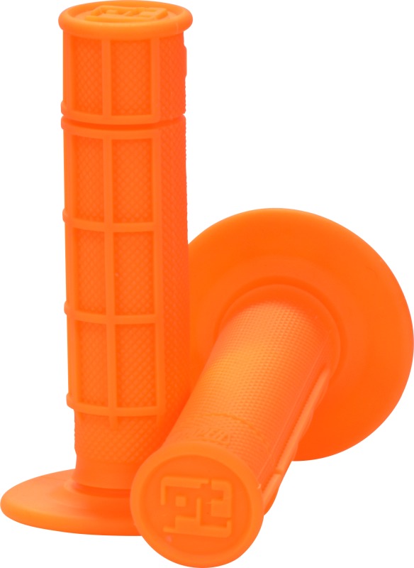 ProTaper 1/2 Waffle Grips - Neon Orange - Click Image to Close