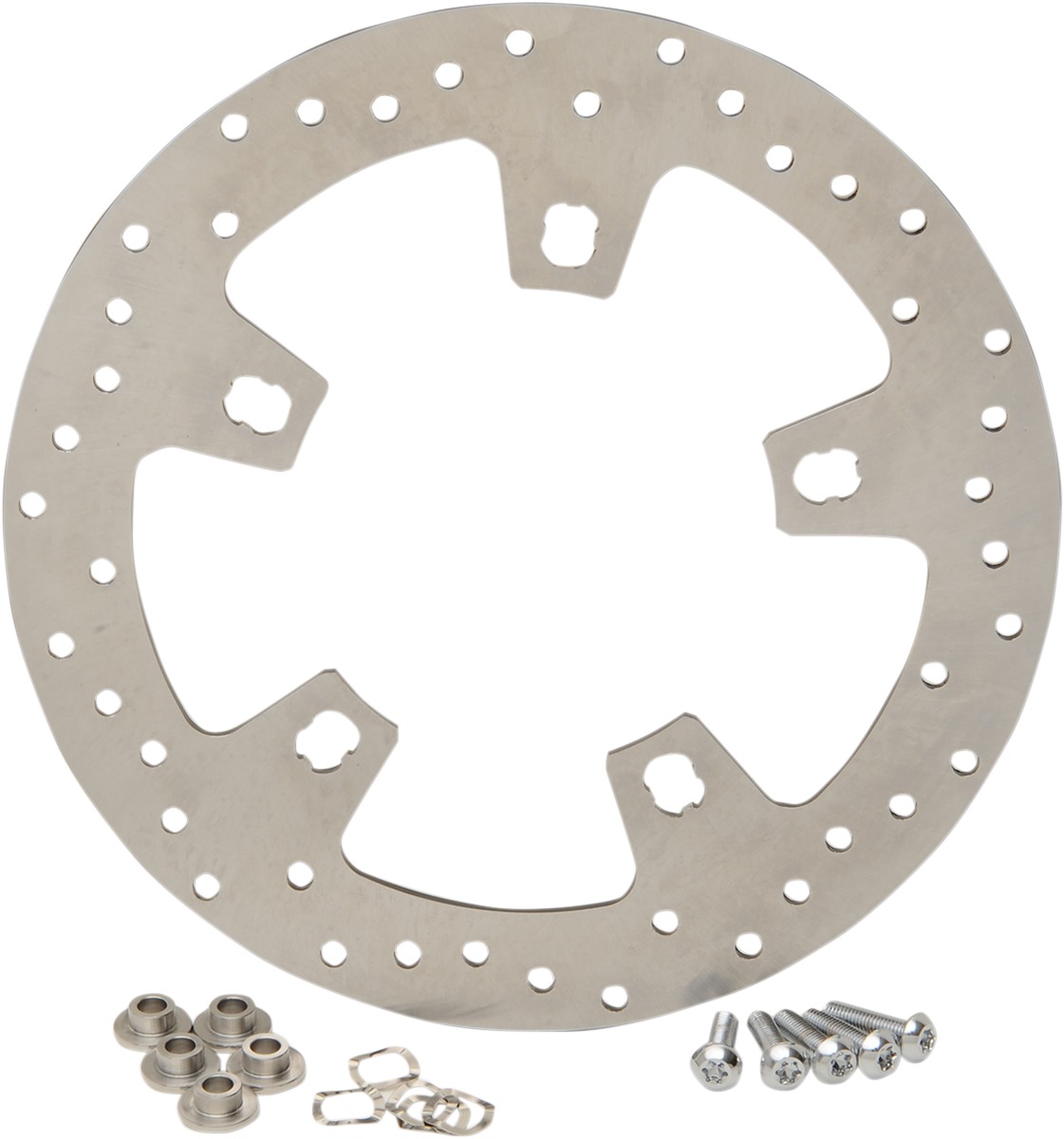 Solid Drilled Front Brake Rotor 300mm - For 14-19 Harley FLH FLT - Click Image to Close