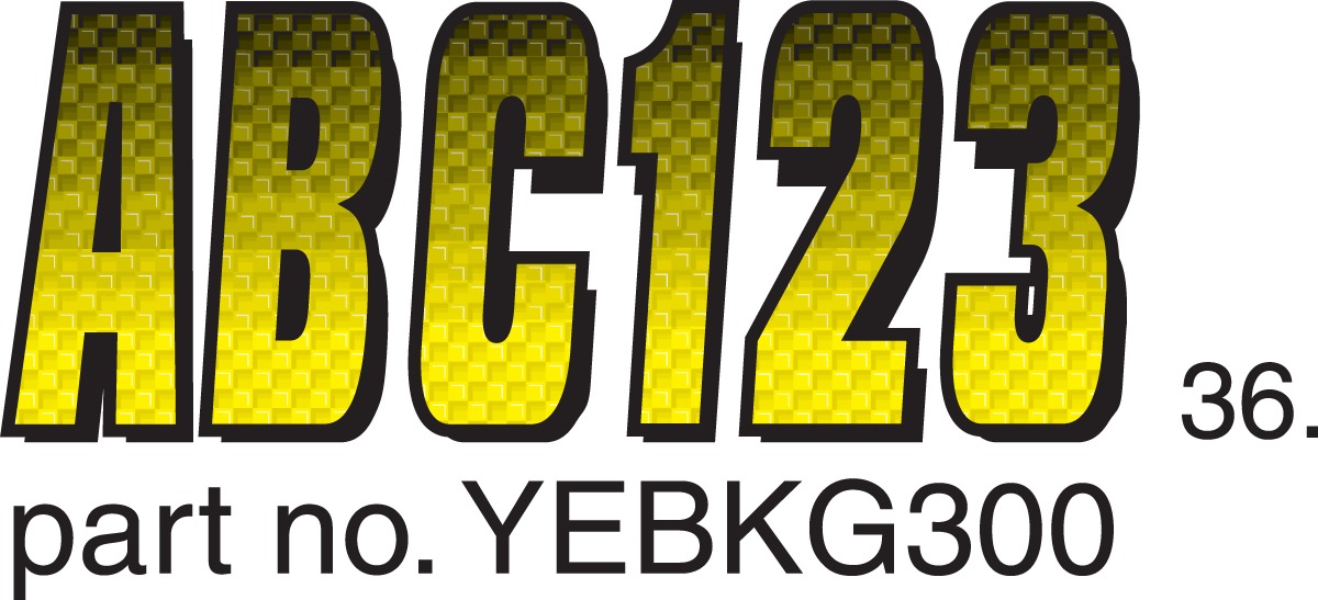 Series 300 Carbon Fiber Registration Kits - Wtr 300 Kit Yellow/Black - Click Image to Close